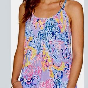 Lilly Pulitzer SZ XXS Lacy Keyhole Tanktop
